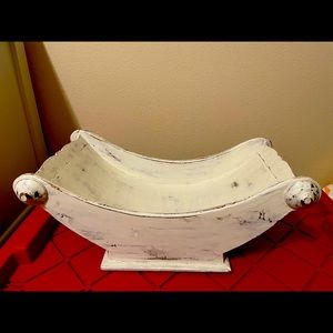 ❣️SOLD❣️Shabby Chic White Sled Shaped Decor